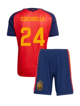 Spanien Marc Cucurella #24 Replika Hemmakläder Barn VM 2026 Kortärmad (+ byxor)